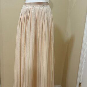 Cato Ivory/light peach Pleated Maxi Skirt – NWT – Size 14/16W